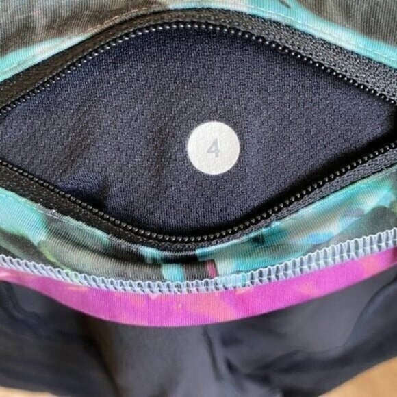 Lululemon Inspire Black Tight II Mesh Pigment Wave Waist 4 Cropped Leggings - Picture 9 of 9